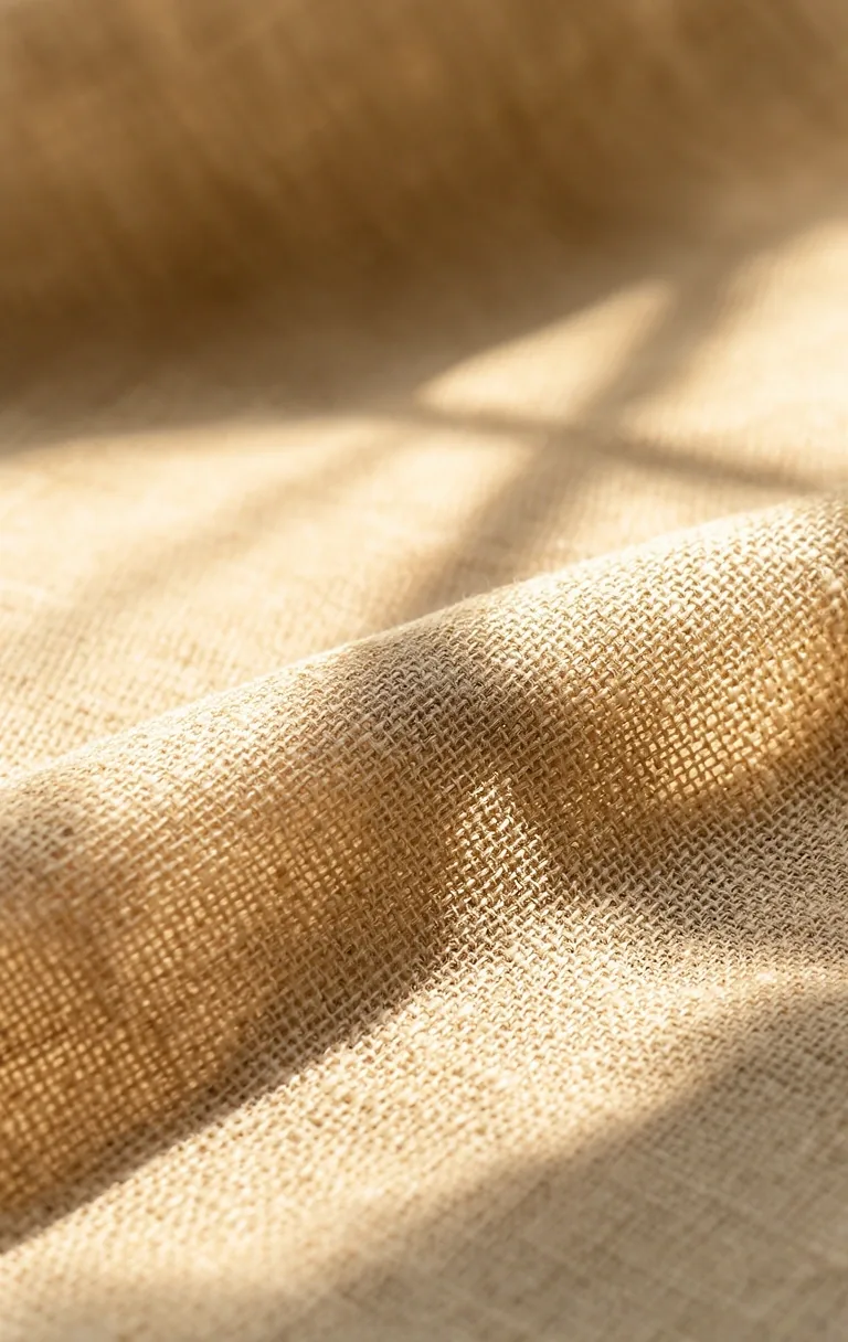 Texture de lin naturel au soleil